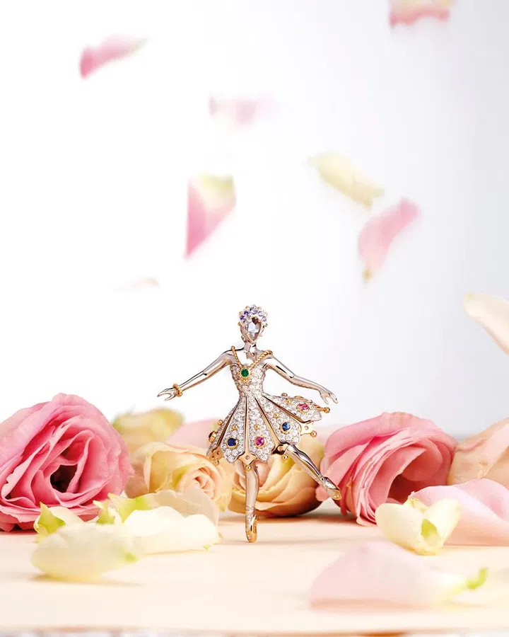 Van cleef arpels Ballet Précieux Clips | rose de bengale clip