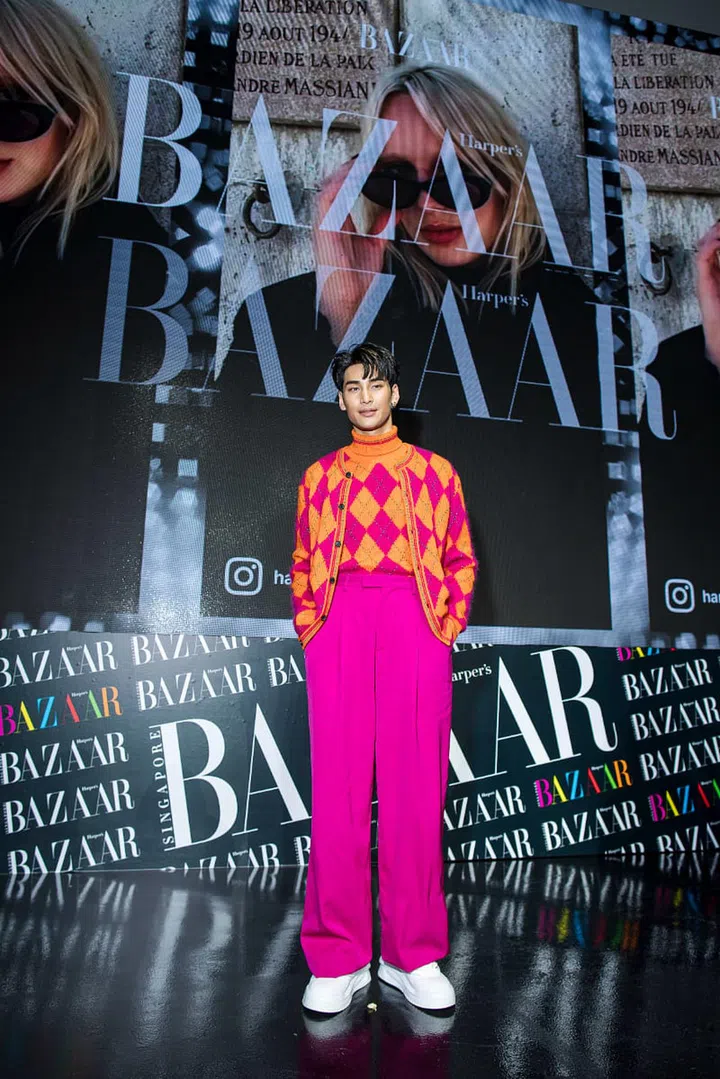 Actor Nattawin Wattanagitiphat poses for a photo on the runway. Photo: Ashley Mak