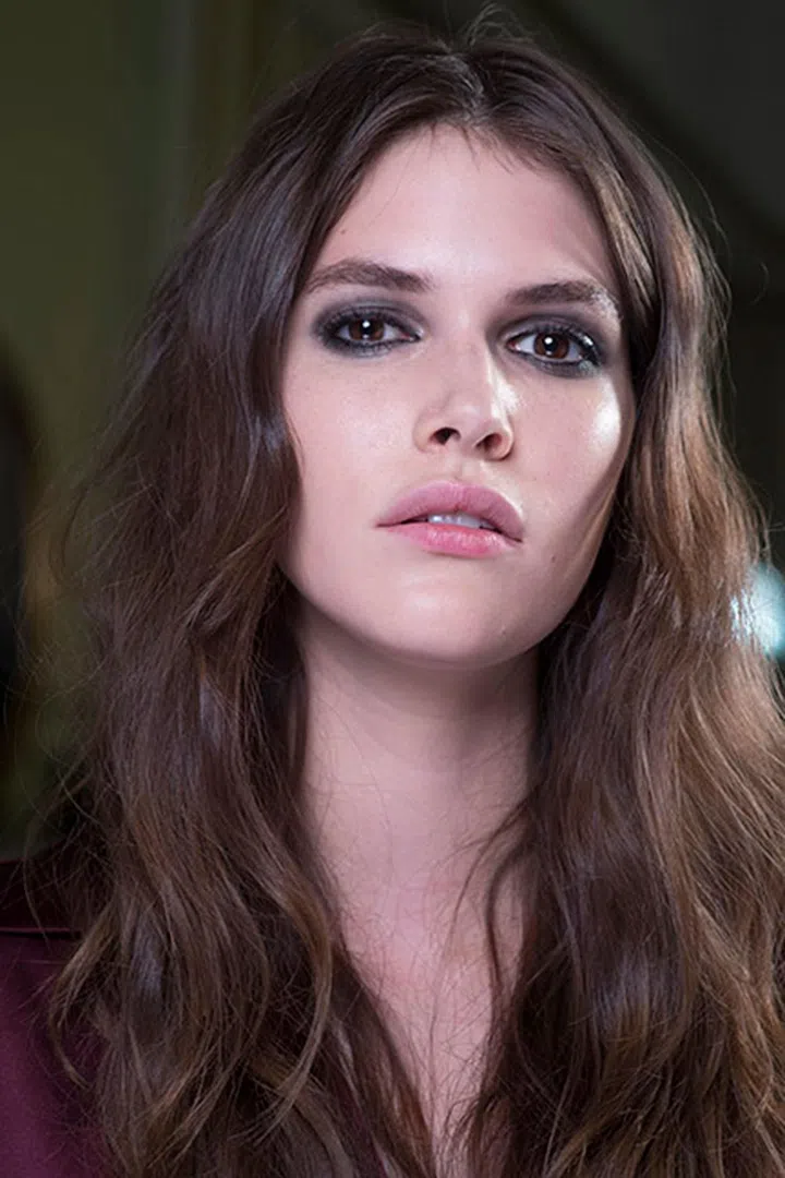There is usually a dark, smouldering eye at Roberto Cavalli and the autumn/winter 2016 show was no different. The collection had a glam-rock vibe, which was referenced in the hair, too, with day-old tousled waves.