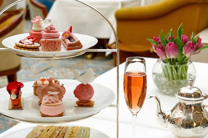 A Princess Charlotte-inspired tea with towers pink pastries is a favorite at the Alberto Pinto-decorated Knightsbridge hotel. There are 38 teas on the menu, including special blends like Rose of the Orient and White Peony. If the choices intimidate you, the hotel's in-house tea sommelier is there to advise. www.lanesborough.com