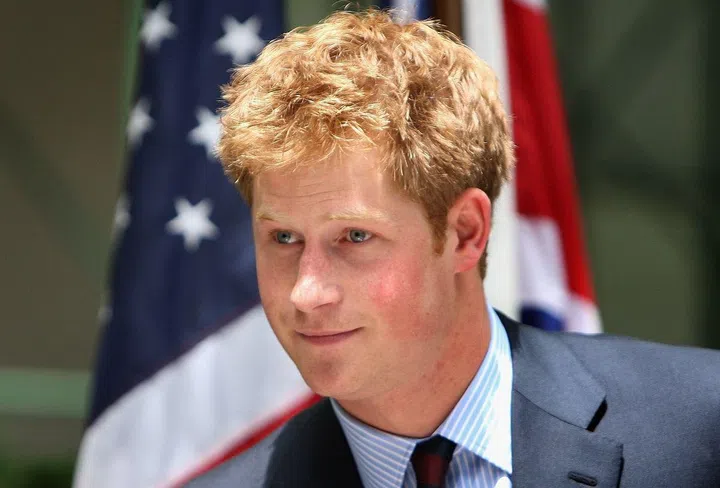 Prince Harry, 24, pays his respects at Ground Zero in New York City during the official naming of the British Gardens.