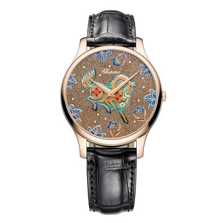 Special Edition L.U.C XP Urushi Horse watch set in 18ct white gold, $32130.06, Chopard 