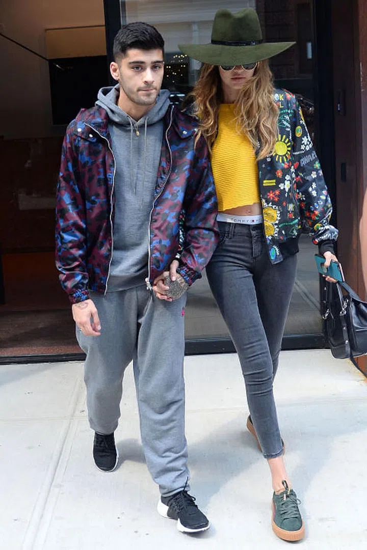 When they wore printed jackets together while walking hand-in-hand. Photo: Getty