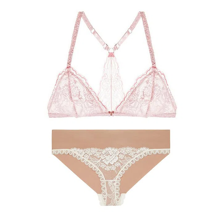 Photo from Top to Bottom: Desiree Bralette from Perks By Kate, Lace Briefs from Stella Mccartney 