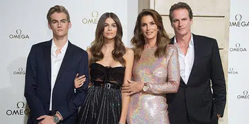 presley gerber, kaia gerber, cindy crawford, rande gerber, omega
