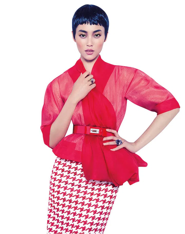 Liu Wen for June 2012. (Photo: Harper's BAZAAR Singapore)
