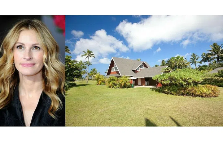 Roberts' gorgeous oceanfront property is the ultimate Hawaiian getaway. The home, which she listed for $30 million last year, is located in star-studded Hanalei, where celebs like Mark Zuckerberg and Chuck Norris have also bought summer homes. Photo: Getty/ Zillow.