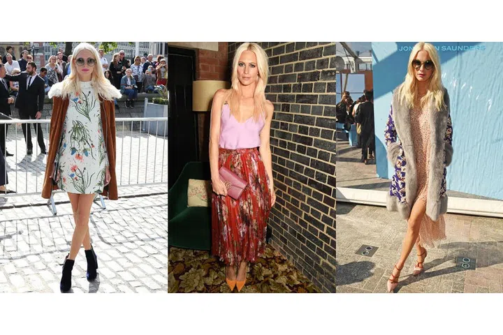 Perhaps her name gives it away, but Poppy Delevingne loves a good flower moment. The trick is not letting her looks become saccharine — adding boho coats and sultry lingerie tops to the floral mix. Photo: Getty