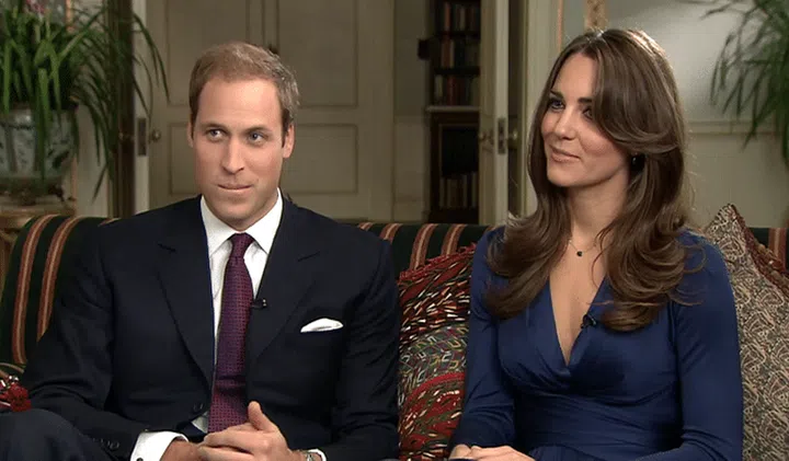 Prince William and Kate Middleton during their first interview in 2010. Photo: Getty 