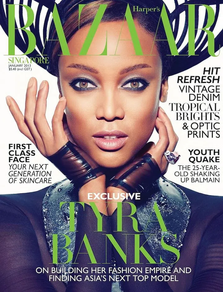 Tyra Banks, January 2013 (Photo: Harper's BAZAAR Singapore)