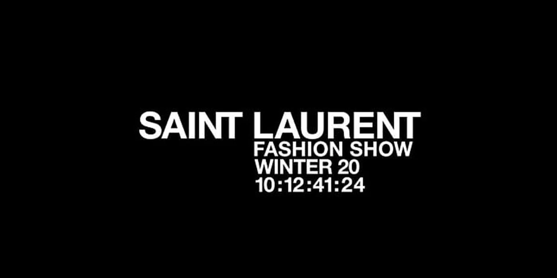 YSL FW20 livestream