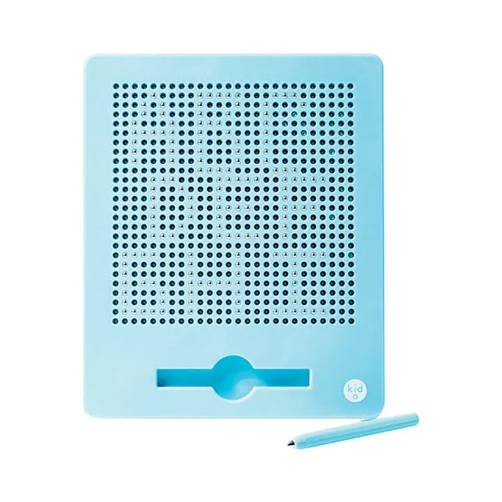 Turn off the lights and have fun drawing on this jumbo glow-in-the-dark board using a magnetic stylus that brings an array of silver beads to the surface. Kids can use it for art or to practise letters. 