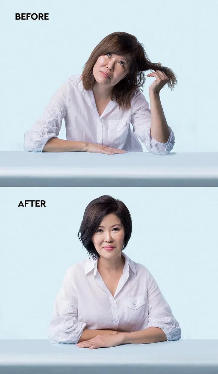 Designed by: Salon Director of Chez Vous, Serene Tan. Services: Cut; Base Colour Customisation. Model: Lily (Photo: Chez Vous)