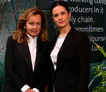Chopard Co-President Caroline Scheufele with Livia Firth