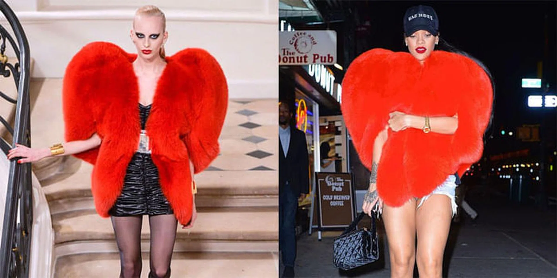 Rihanna Wears Her Heart On Her Sleeve In Saint Laurent
