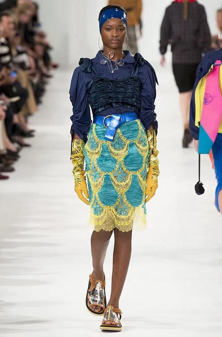 Number of shows walked: 43 //
Trademark: Glowing chocolate skin, lithe limbs, fierce walk //
Seen here: Maison Margiela (@maisonmargiela) //
Photo: Instagram (@mayowanicholas)