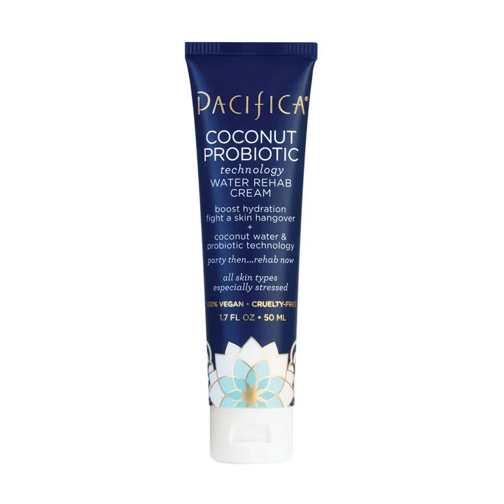 Your skin needs some rehab after a long night, so let this Pacifica Rehab cream speed up its recovery with its intensely hydrating, oil-free moisturiser. It is infused with vegan probiotics, coconut water, and hyaluronic acid, with a light formula that absorbs quickly and imparts a luminous, dewy glow that lasts the whole day. Photo: Courtesy