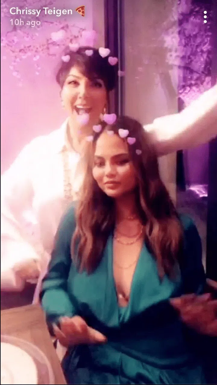 Photo: Chrissy Teigen/Snapchat
