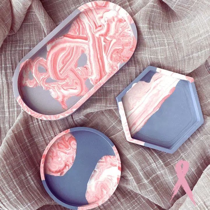 Jesmonite Marble Coaster Zoom Workshop by Breathe Essentials (Photo: Breathe Essentials)