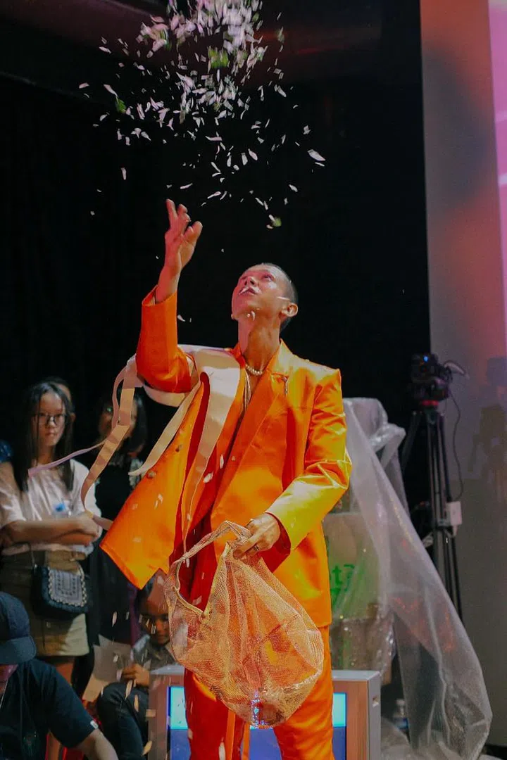 A look by Manfred Lu at the Why Not? 2019 show
Photo: Courtesy
