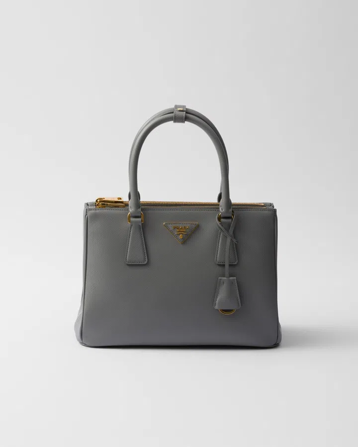 medium galleria bag in saffiono leather prada