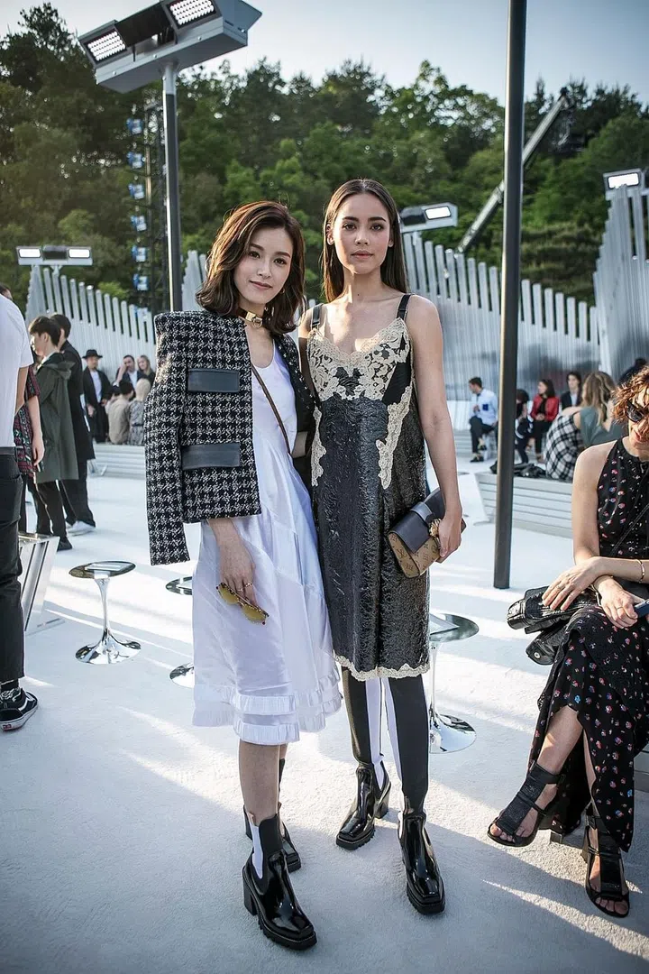 In Louis Vuitton. Photo: Getty
