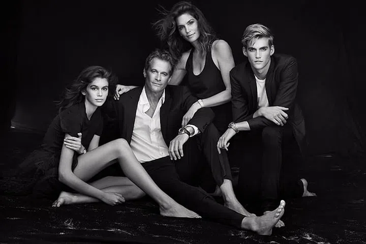 presley gerber, kaia gerber, cindy crawford, rande gerber, omega