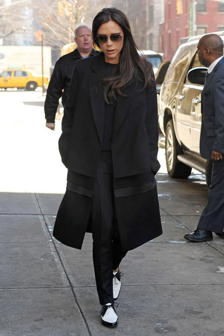 What: Saint Laurent pants and shoes
Where: New York City. Photo: Getty