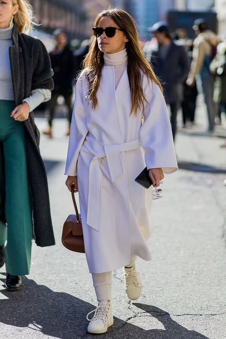 Show as much of the shade as you can by opting for lots of layers and high necks.