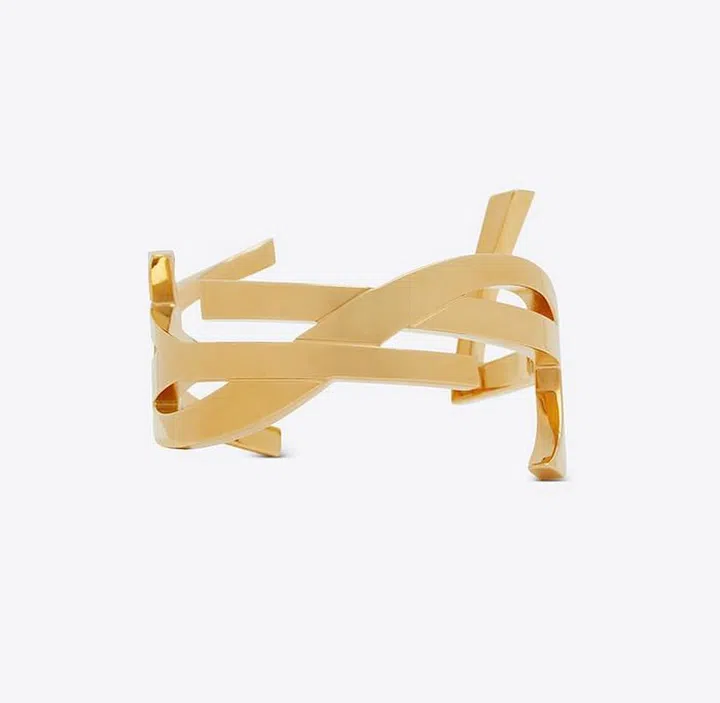 Opyum Twist Cuff Bracelet In Metal. S$1,060, Saint Laurent