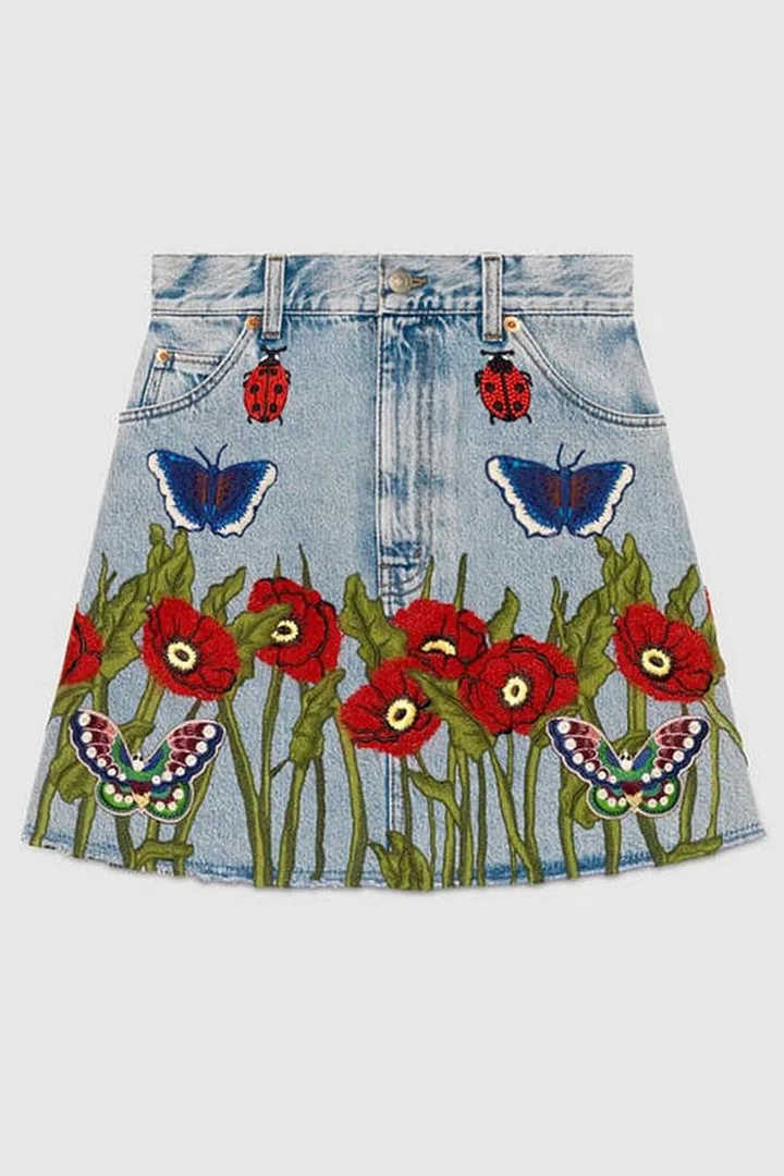 Denim skirt, £1,100, Gucci