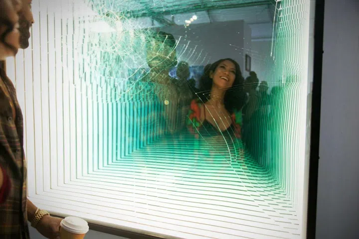 "This broken glass piece was so cool and trippy! One of my faves."