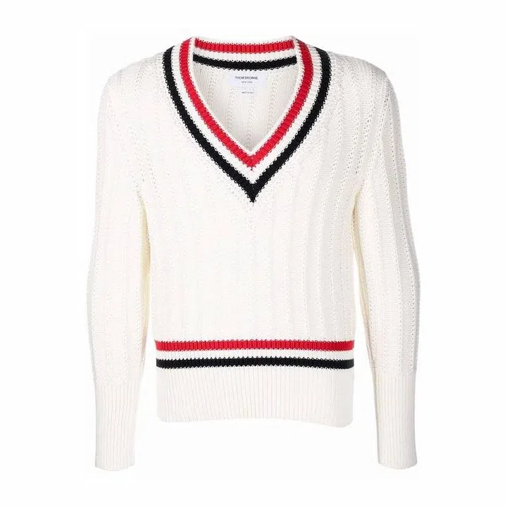 Contrast-Trim Ribbed Jumper, $1,740, Thom Brown at Farfetch