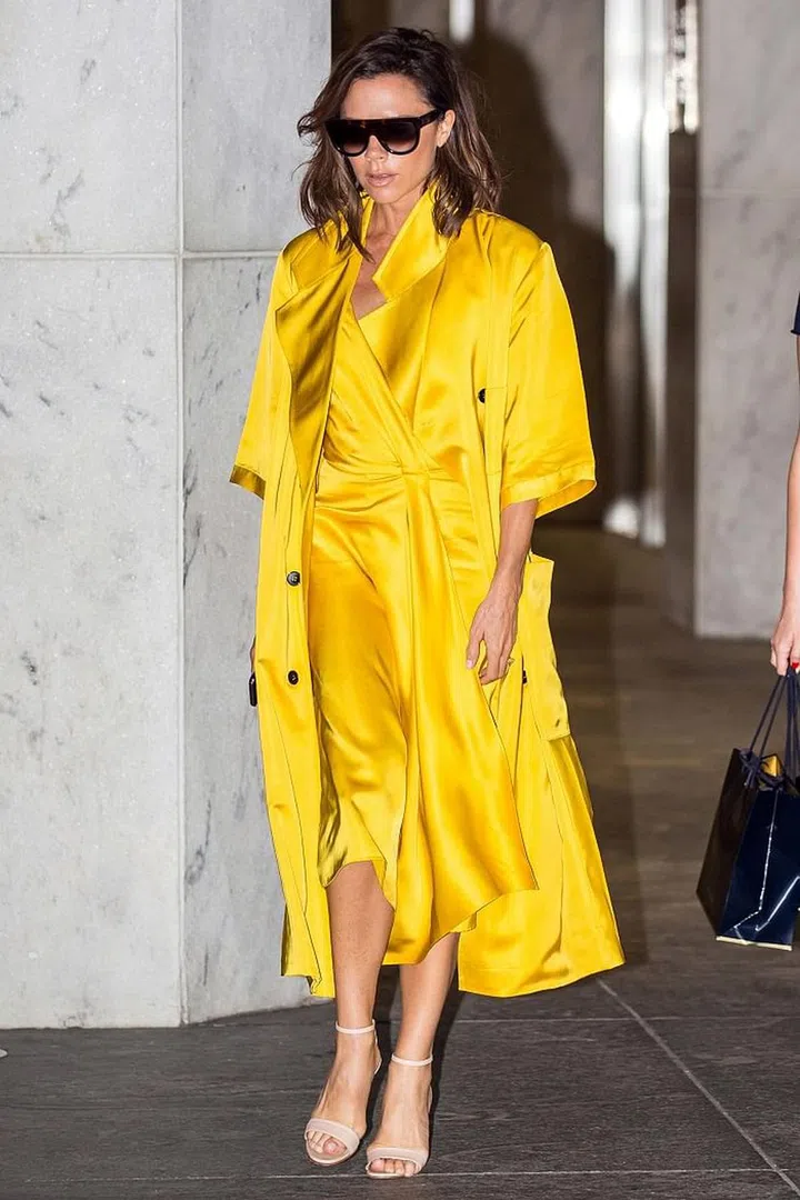 Wear matching pieces of the same tone and material for an effortless statement.