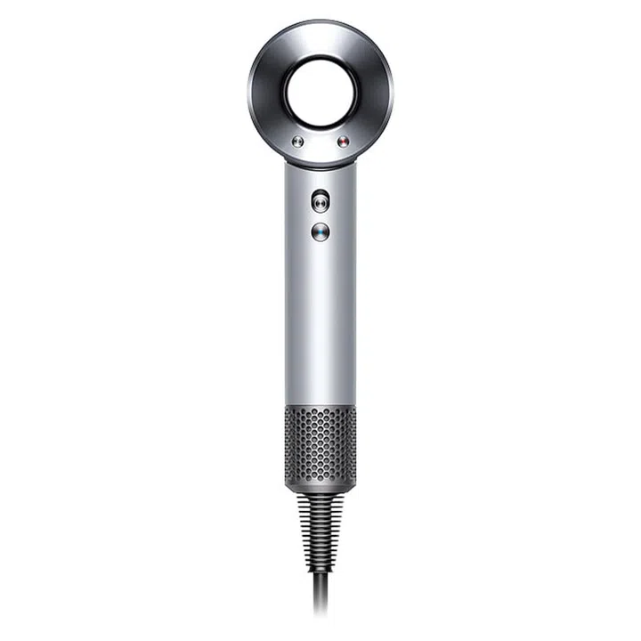 This ergonomically-designed device combines fast drying and controlled styling, thanks to its Dyson digital motor and Air Multiplier technology. The high-velocity jet of controlled air regulates heat to prevent damage while cutting drying time in half.

Supersonic, $599, Dyson