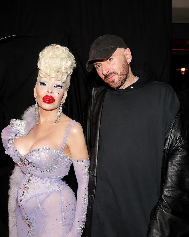Amanda Lepore and Balenciaga's creative director Demna Gvasalia (Photo: Balenciaga)