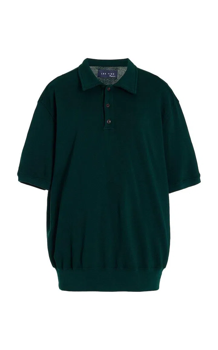 Oversized Organic Cotton Terry Polo Shirt, US$165, Les Tien at Moda Operandi