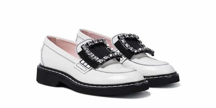 Viv' Rangers Strass Stitch Leather Loafers, S$2,500, Roger Vivier at Mytherea