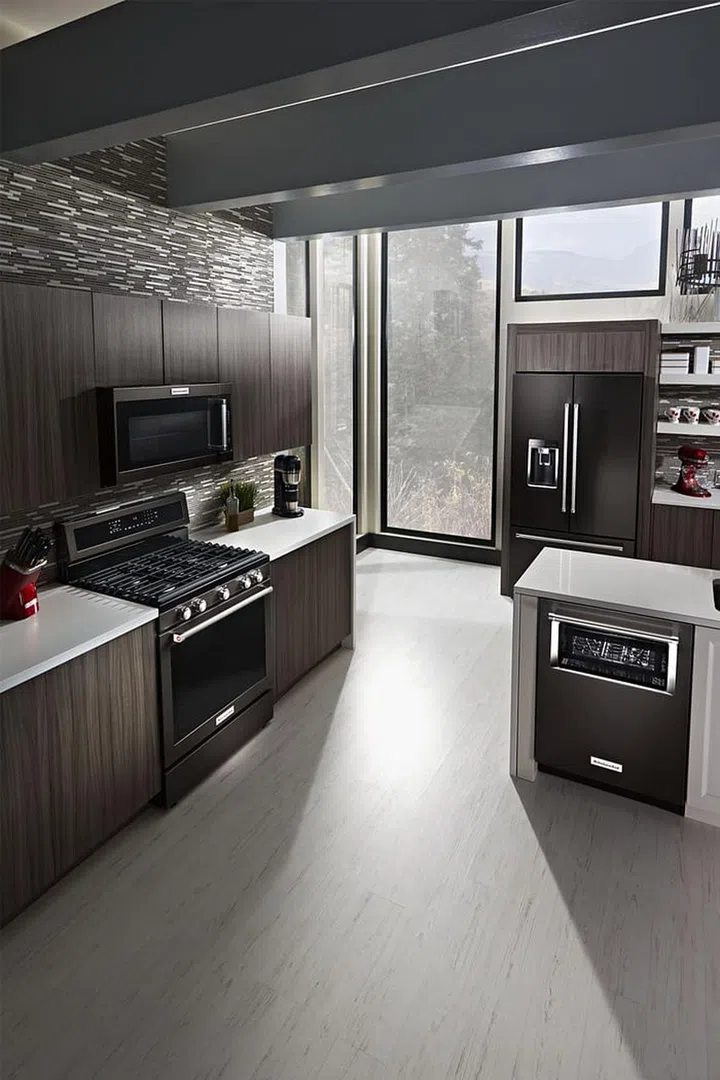 The new look for the kitchen is bold without being in-your-face. "An object with a matte finish seems to strip away all other distractions such as surface sheen, forcing the form of the object to speak for itself," says designer Bobby Berk. "Matte can also be a really unexpected finish for objects that are traditionally lustrous or glossy. This surprise can serve as a wonderful layer in your design, adding depth to the overall composition and a counterpoint to other finishes."