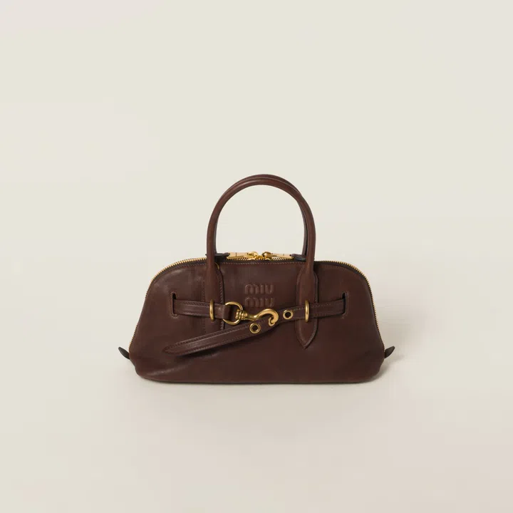 aventure bag in nappa leather Miu miu brown bag