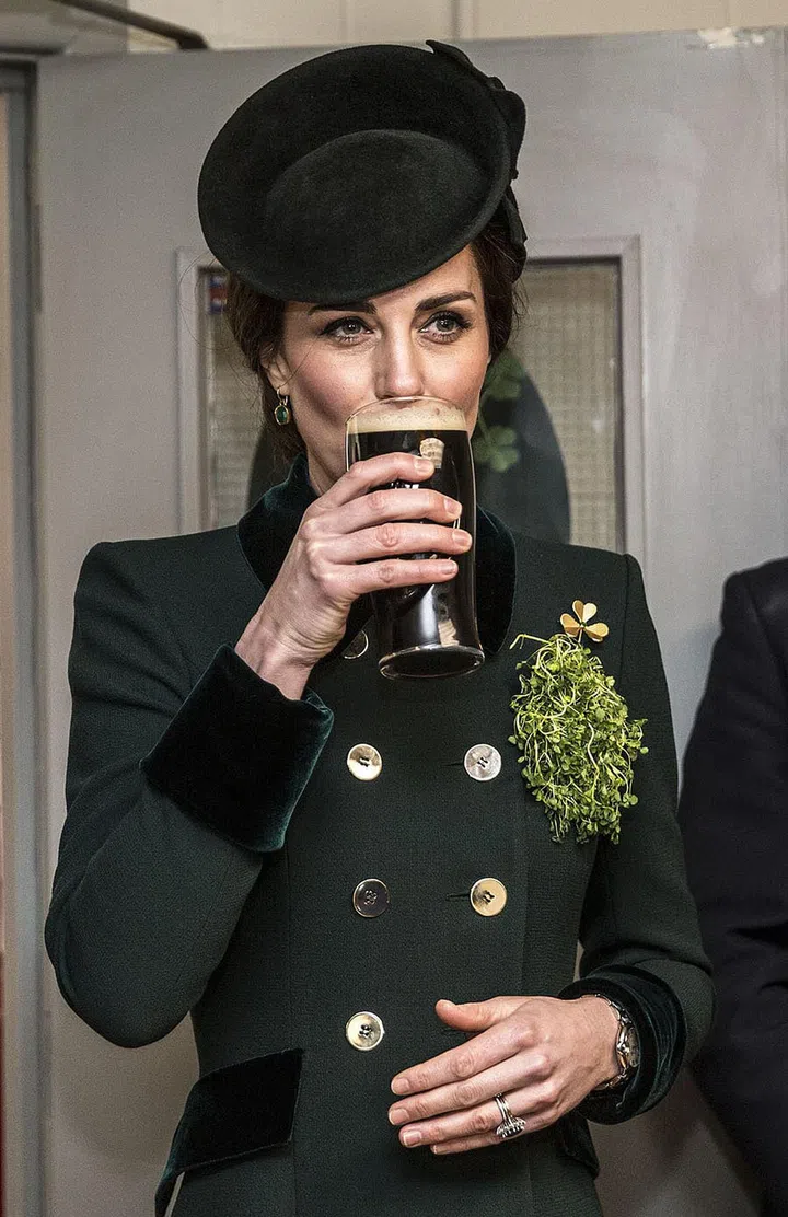 Every time you see Queen Elizabeth or Kate Middleton step out, you might notice their nail color is always neutral. They either wear subtle pinks or clear polish when on official business because only natural-looking nails are allowed at royal events. To illustrate this point, please see the Duchess' natural nails while she's taking a swig of beer.

The Queen's been wearing Essie’s “Ballet Slippers” shade for 28 years.

Photo: Getty