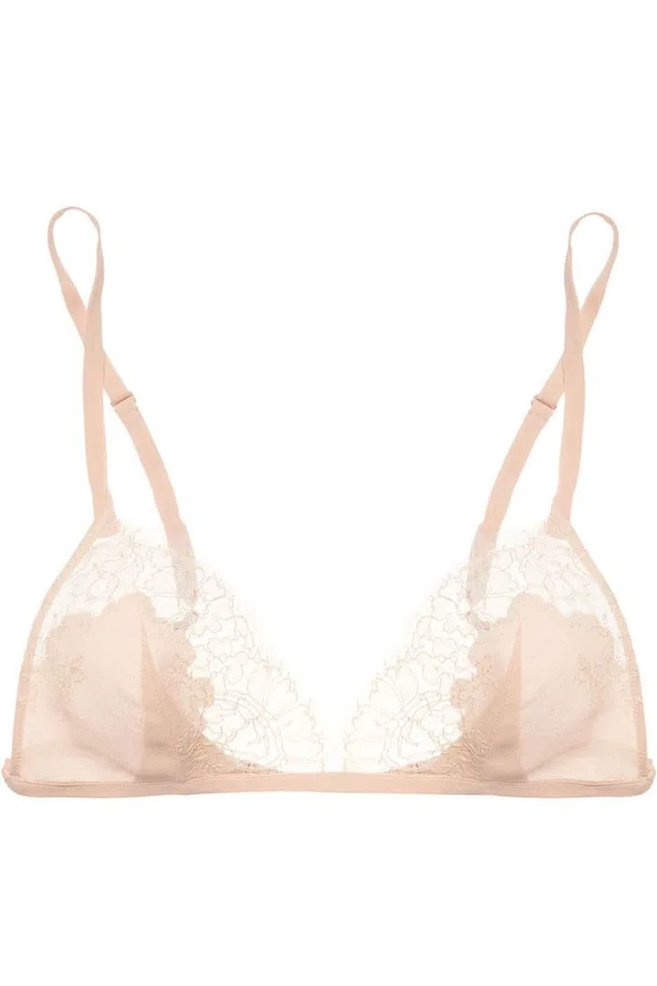 Lace- trimmed stretch- silk crepe soft- cup triangle bra, netaporter.com Photo: Net-A-Porter 