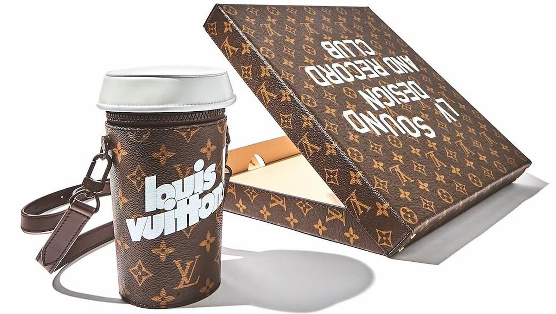 How Cute Are These Louis Vuitton Coffee Cup And Pizza Box Bags