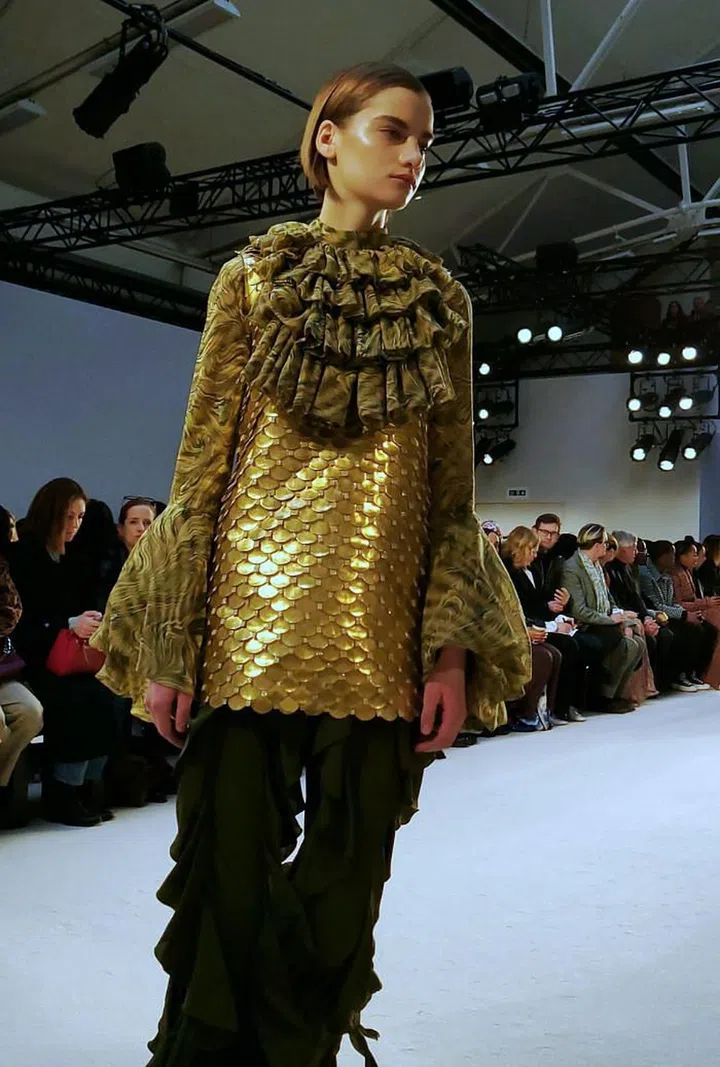 We're calling this gilded JW Anderson top the 'Little Mermaid look'.