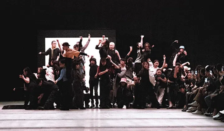 A performance by Japanese dance students lent an energy to the revelry