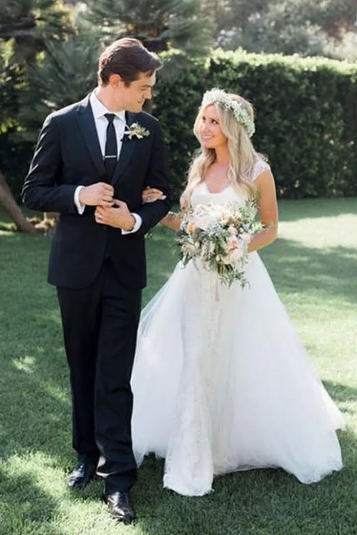 Ashley Tisdale in Monique Lhuillier