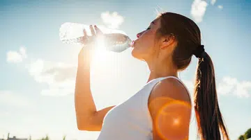 Woman drinking water