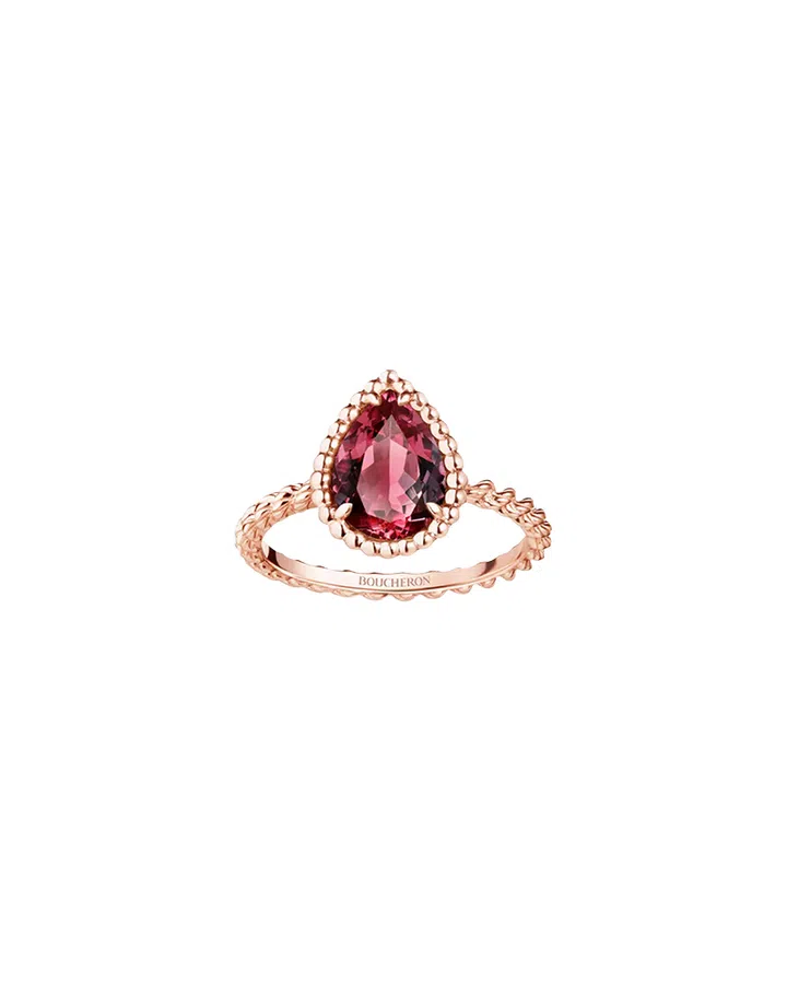 coloured gemstone engagement rings | boucheron garnet