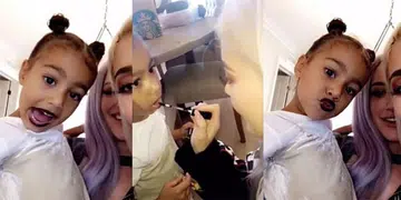 North West Test Drives Kylie Jenner's Lip Kit