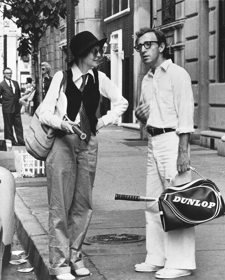 The lead characters in Allen's 1977 film Annie Hall met while playing a tennis doubles match
Photo: Getty